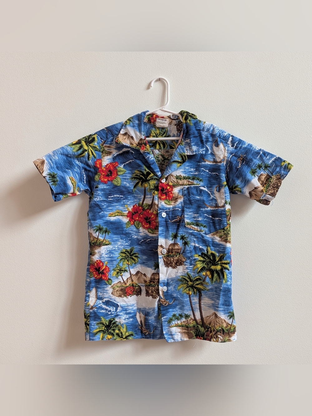 Vtg Nui Nalu Button Down Shirt 10 Boys Hawaii